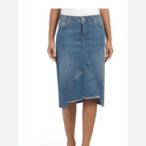 One 5 one denim pencil midi skirt